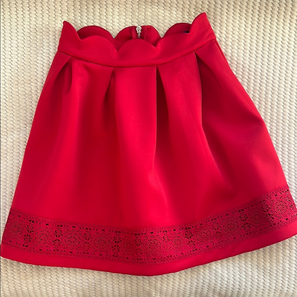 Perfect for Valentine's Francesca’s Blue Rain Red Mini Skirt NWT - Size M